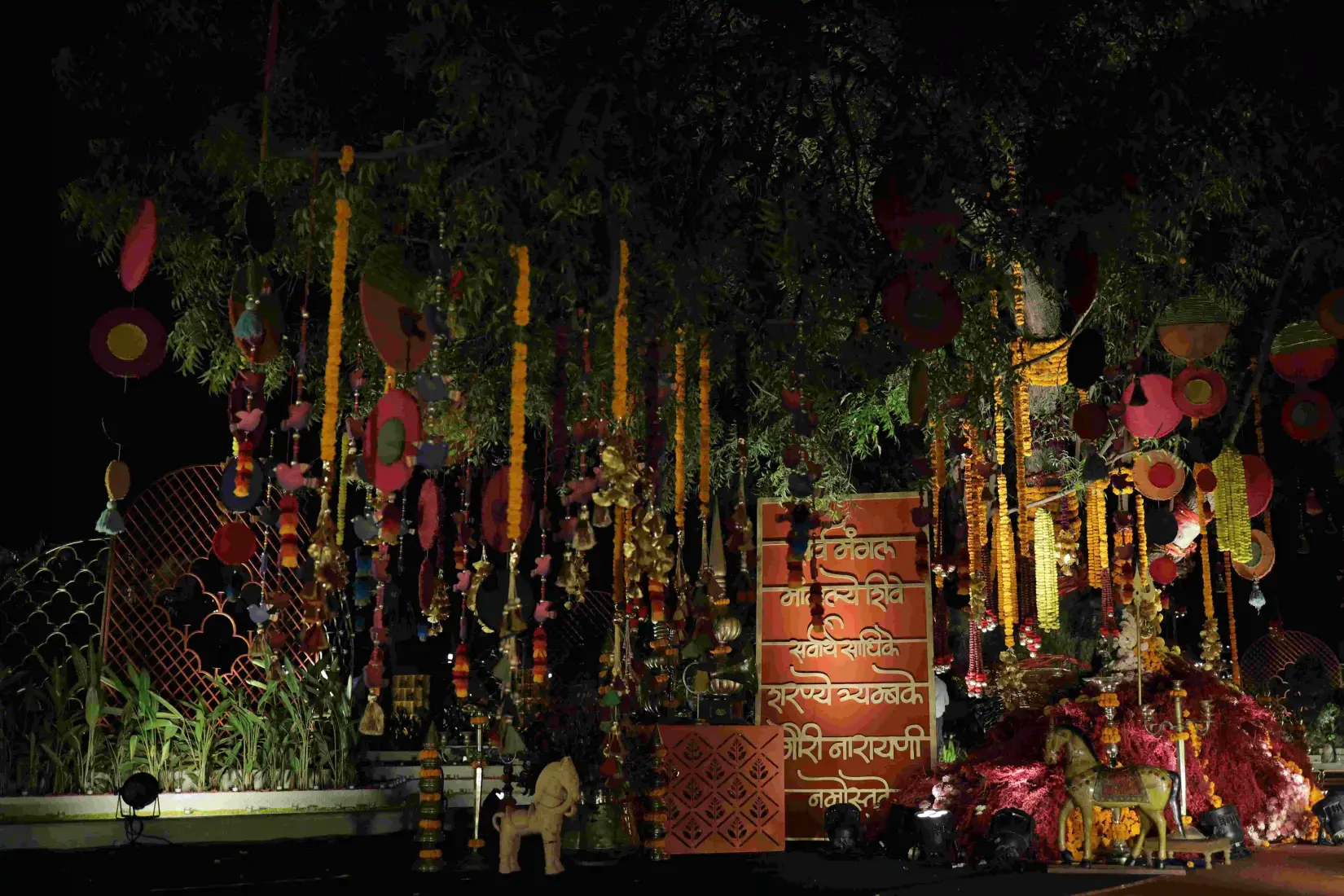 Dandiya sticks in motion